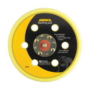 Mirka 6 Inch Grip Backup Pad - In Use | UnitedFinish.com
