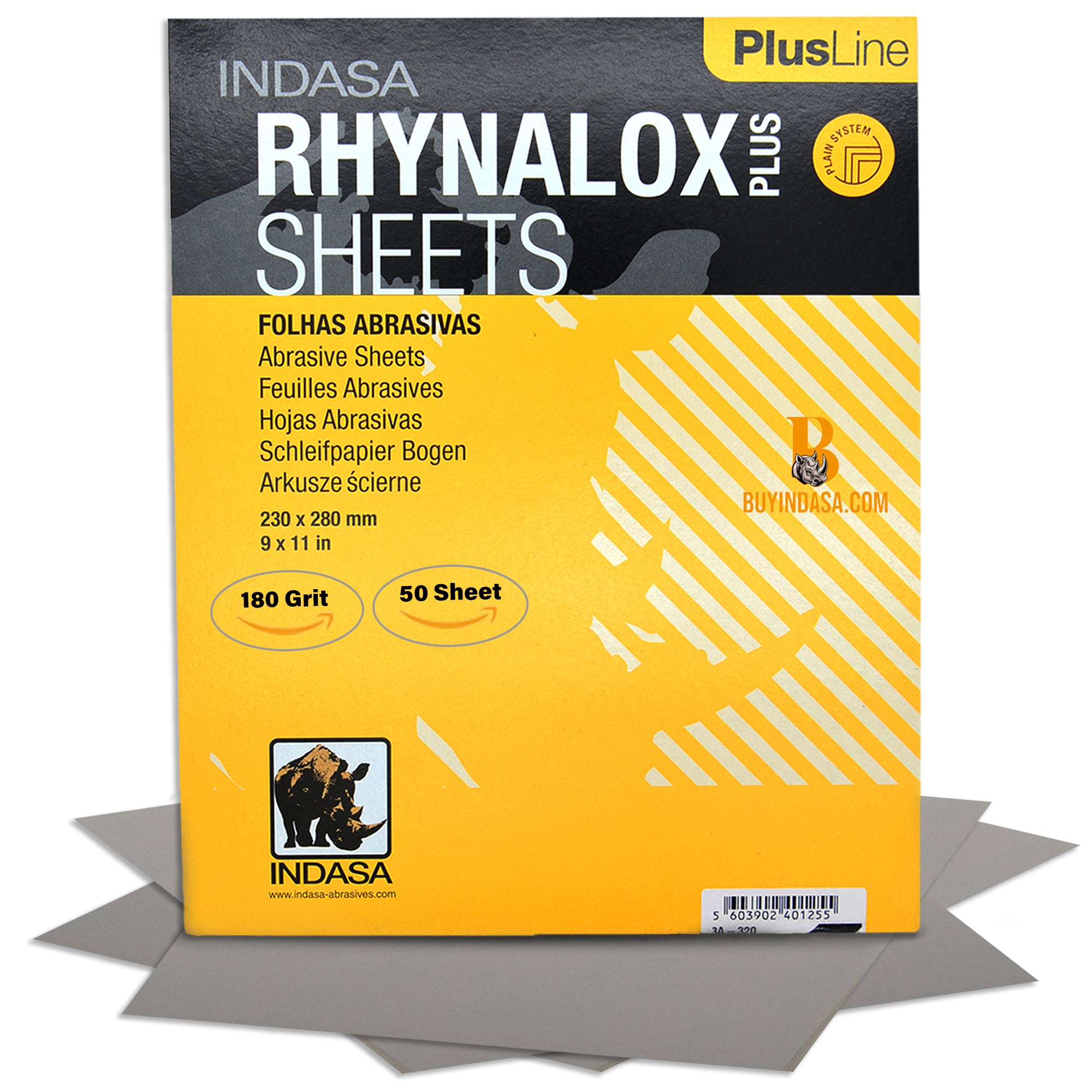 Indasa Plusline Rhynolox Plus Dry Sanding Sheets, 3A Series