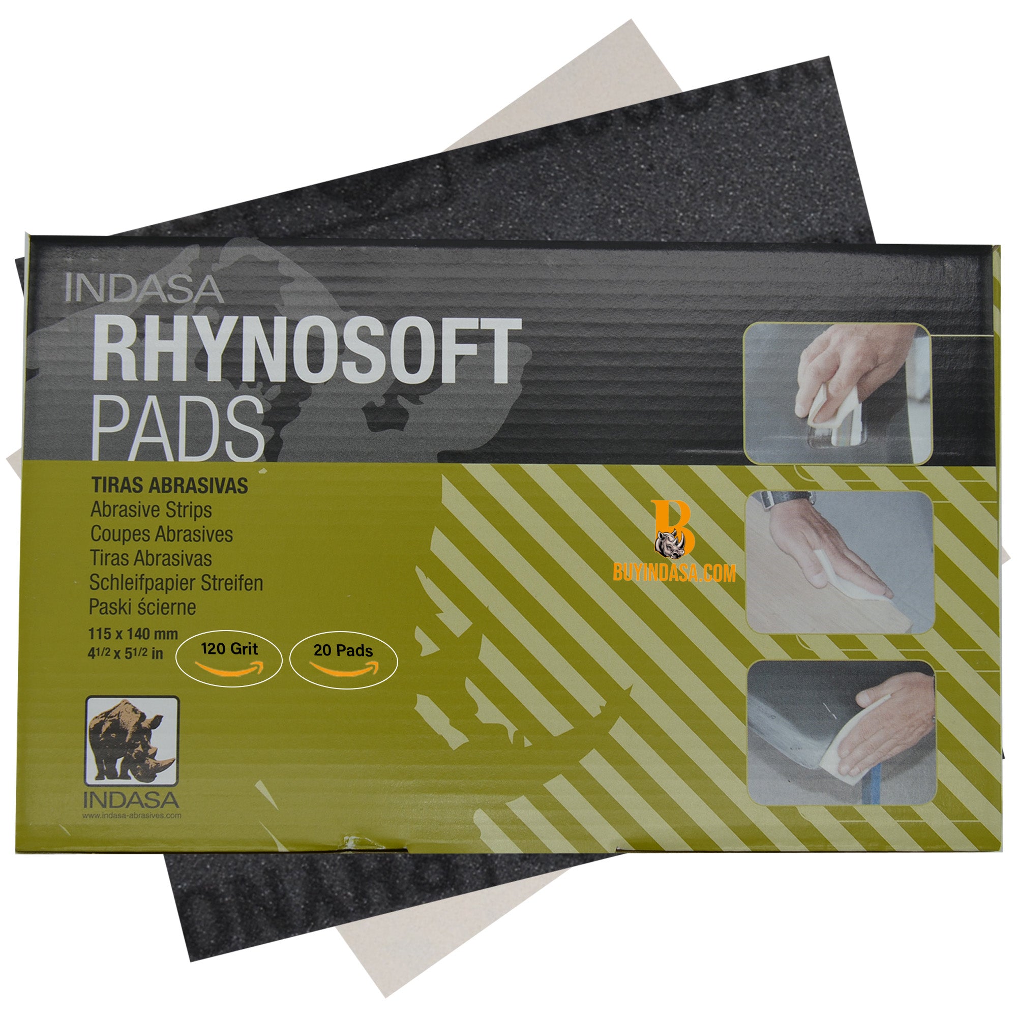 Indasa Rhynosoft Foam Sanding Pads 3600P - Feature View | UnitedFinish.com