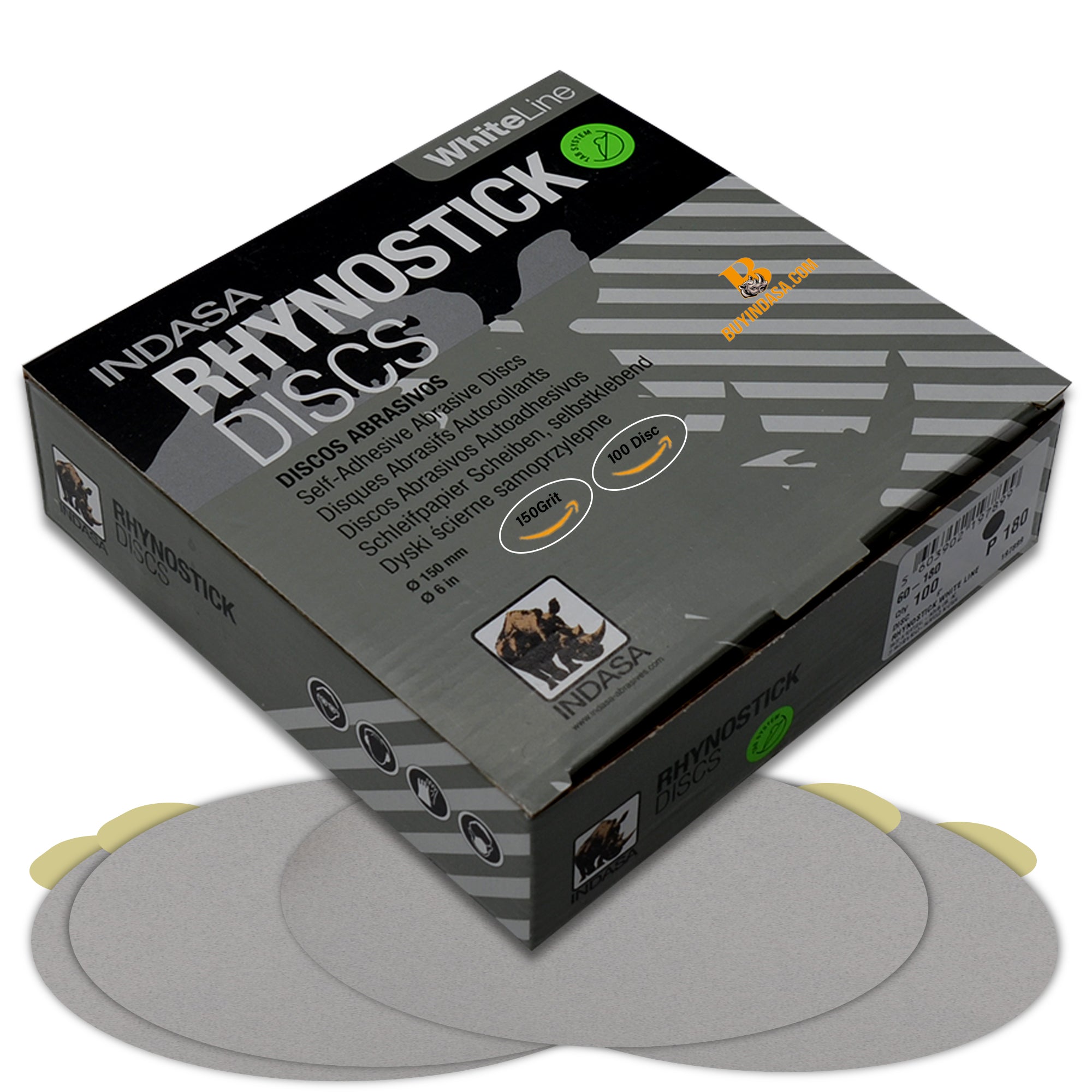 Indasa 6in Rhynostick PSA Discs 60 Series - Spec Sheet | UnitedFinish.com