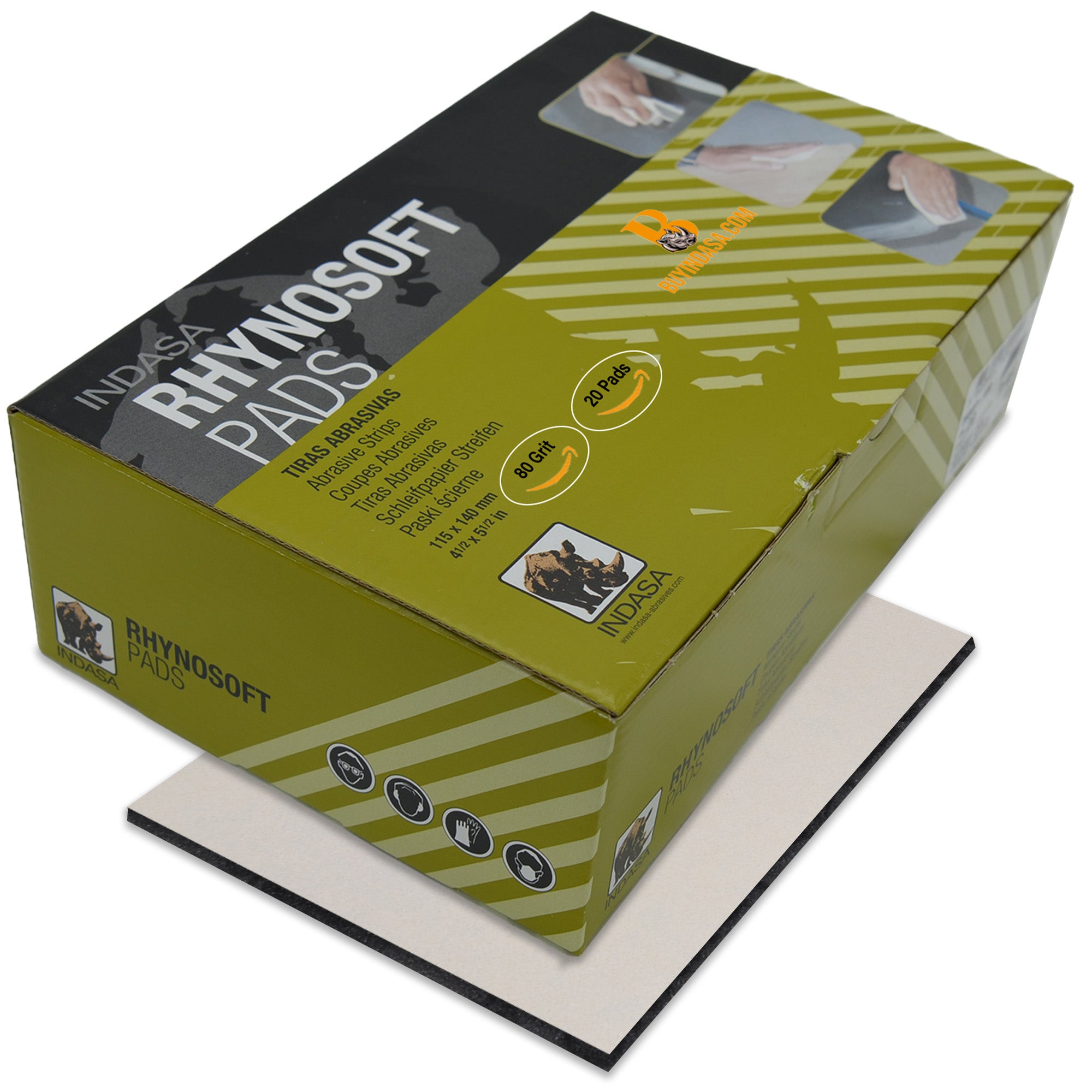 Indasa Rhynosoft Foam Sanding Pads 3600P - Detail View | UnitedFinish.com