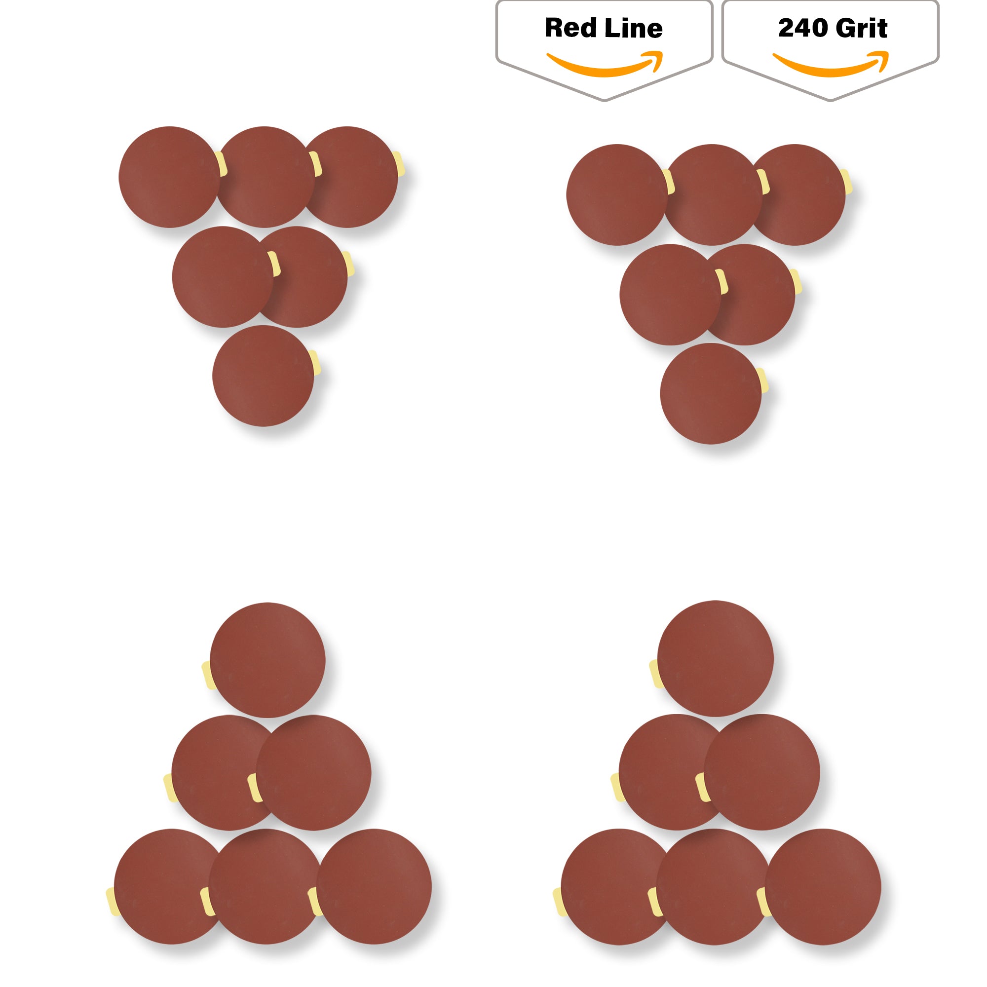 Indasa 5" Rhynostick Redline PSA Solid Sanding Disc, 500 Series