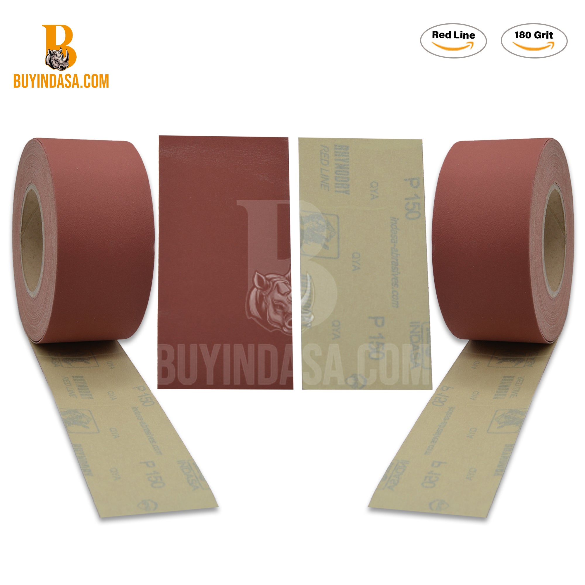 Indasa 2.75" Rhynostick Redline PSA Sanding Rolls, 960 Series