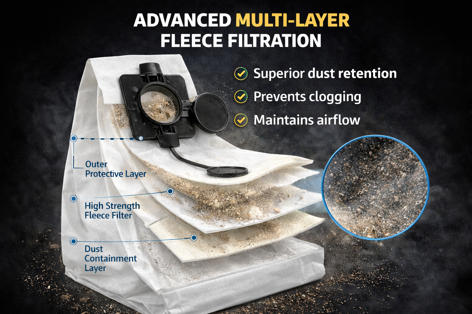Indasa LPE45 Fleece Dust Bags 558799 - In Use | UnitedFinish.com