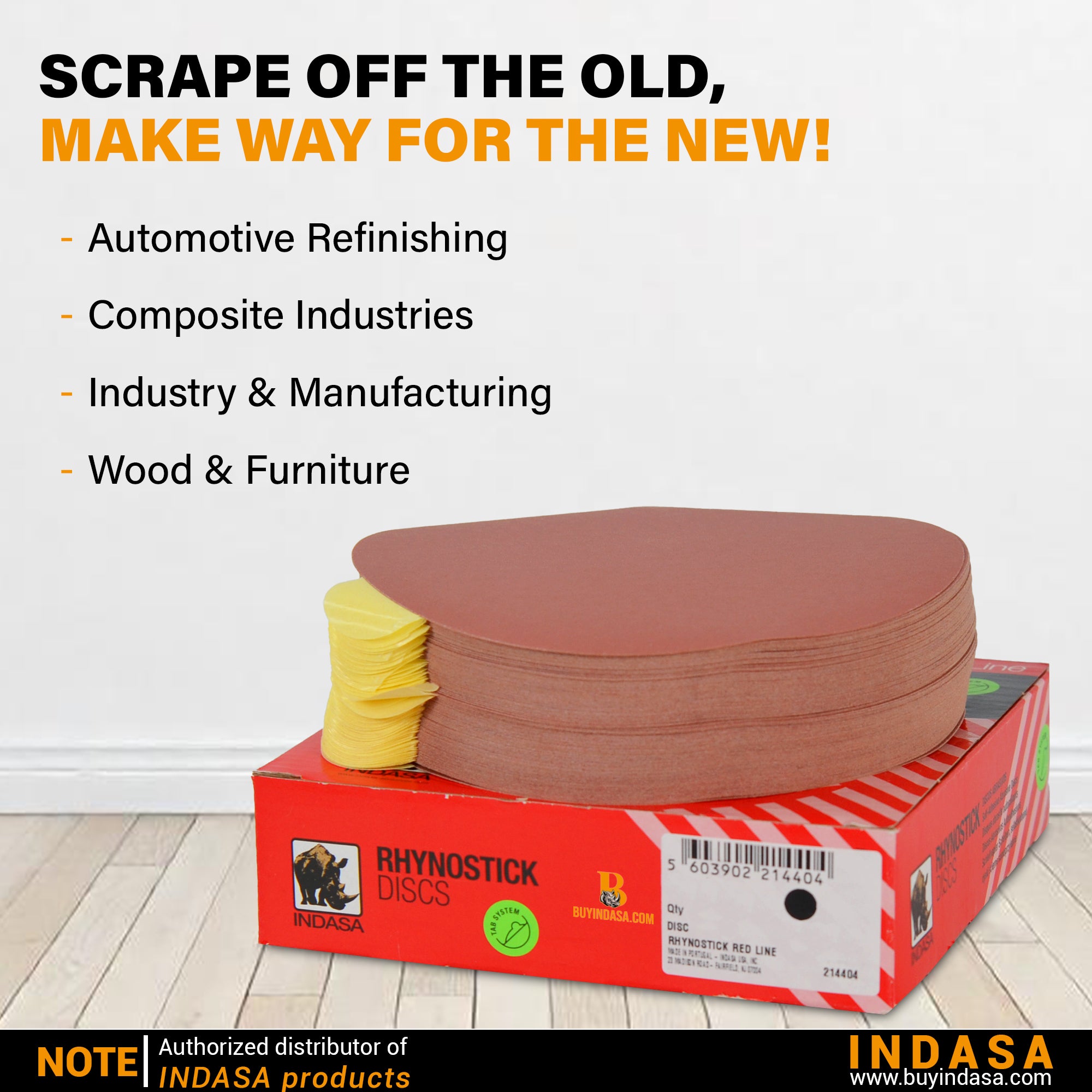 Indasa 6in Rhynostick Red Line Solid Discs 600 Series - In Use | UnitedFinish.com