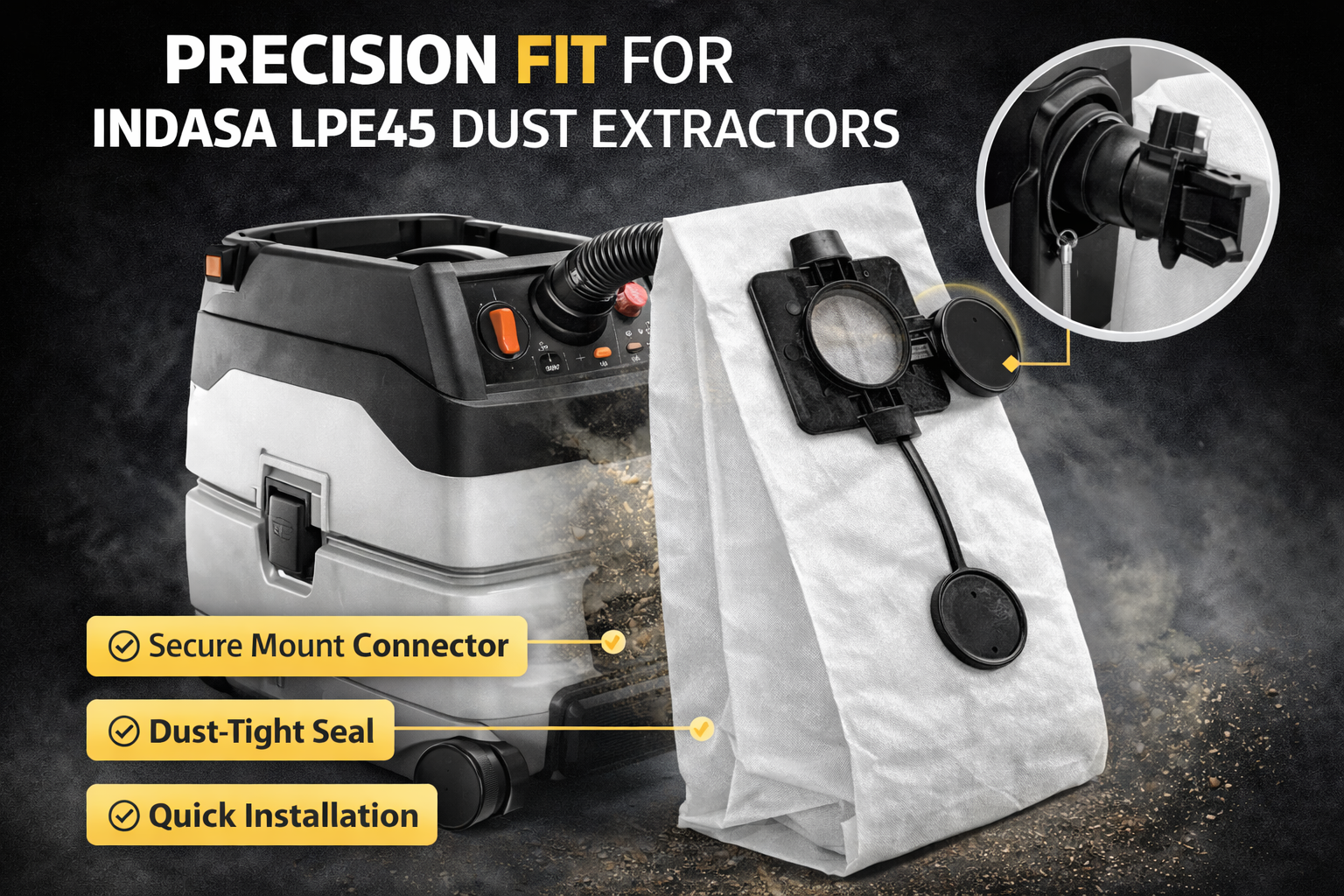 Indasa LPE45 Fleece Dust Bags 558799 - Package | UnitedFinish.com