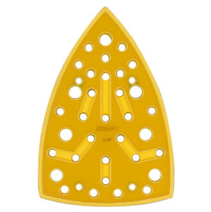 Mirka 4" x 6" x 6" Triangle 32 Hole Grip Backup Pad For Deos Delta