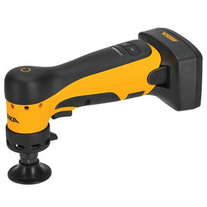 Mirka® ANGOS 2" Cordless Angled Grinder, kit with batteries - Side View | UnitedFinish.com
