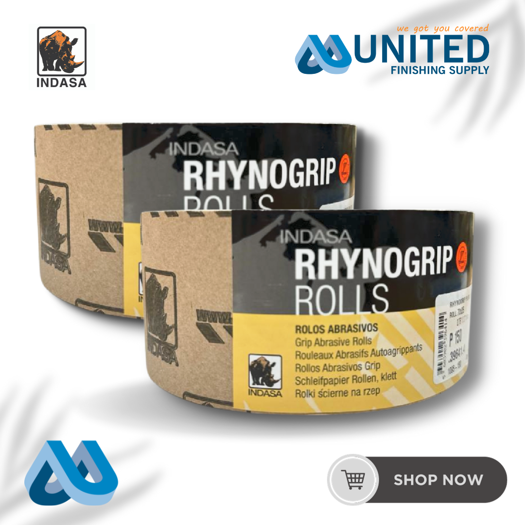 Indasa Rhynostick Plus Line PSA Sanding Rolls 1096 Series - Side View | UnitedFinish.com