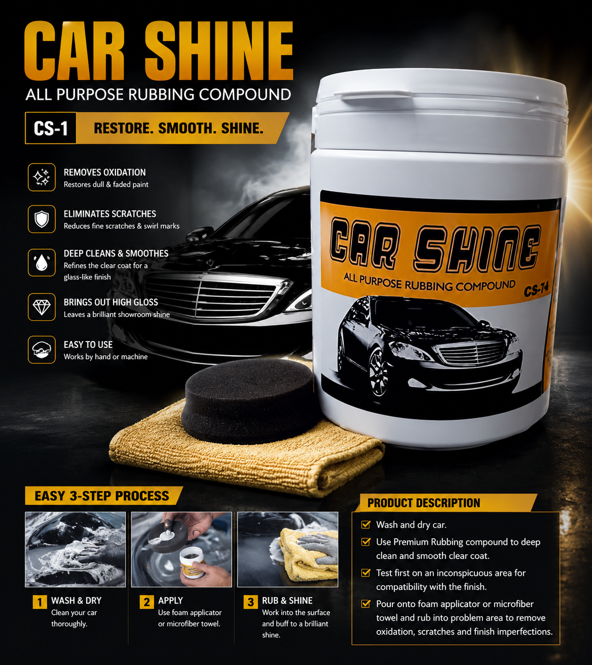 Car Shine Rubbing Compound