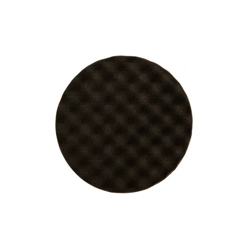 Mirka 6 Inch Black Waffle Foam Finessing Pad - Side View | UnitedFinish.com