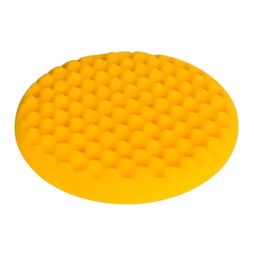 MPADYF-8W Foam Polishing Pad 8x1.25 Inch Yellow Waffle - Side View | UnitedFinish.com