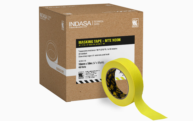 INDASA MTE Neon High-Temperature Masking Tape – Professional Automotive & Industrial Masking