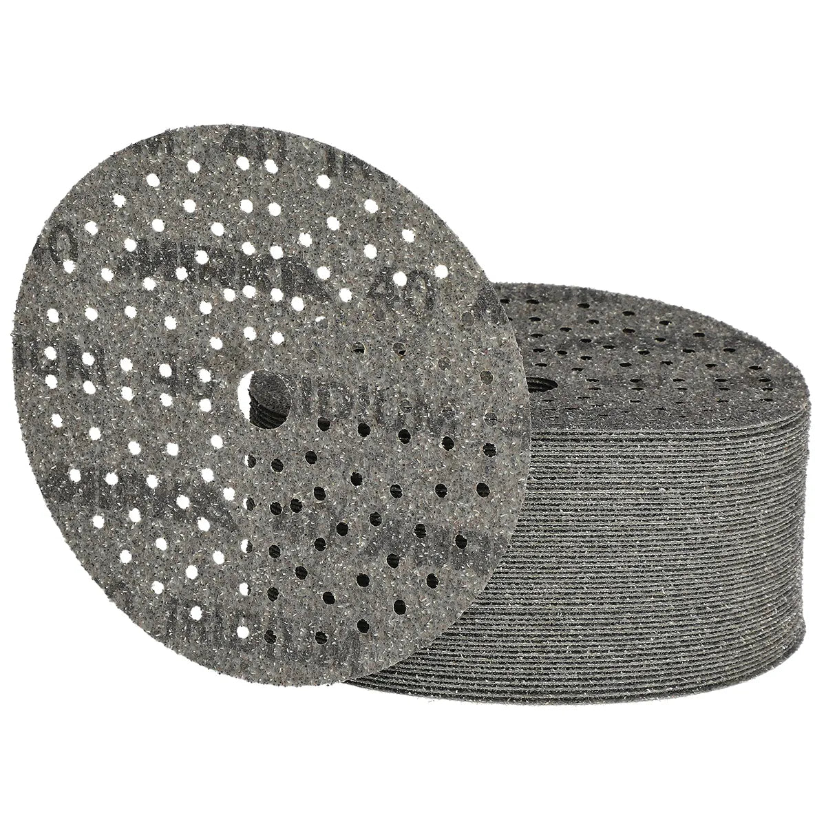 Mirka Iridium 6 Inch 121 Holes Grip Sanding Discs - Detail View | UnitedFinish.com