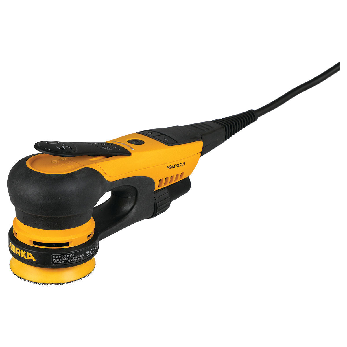 Mirka DEROS 3" Electric Sander 350XCV - Side View | UnitedFinish.com