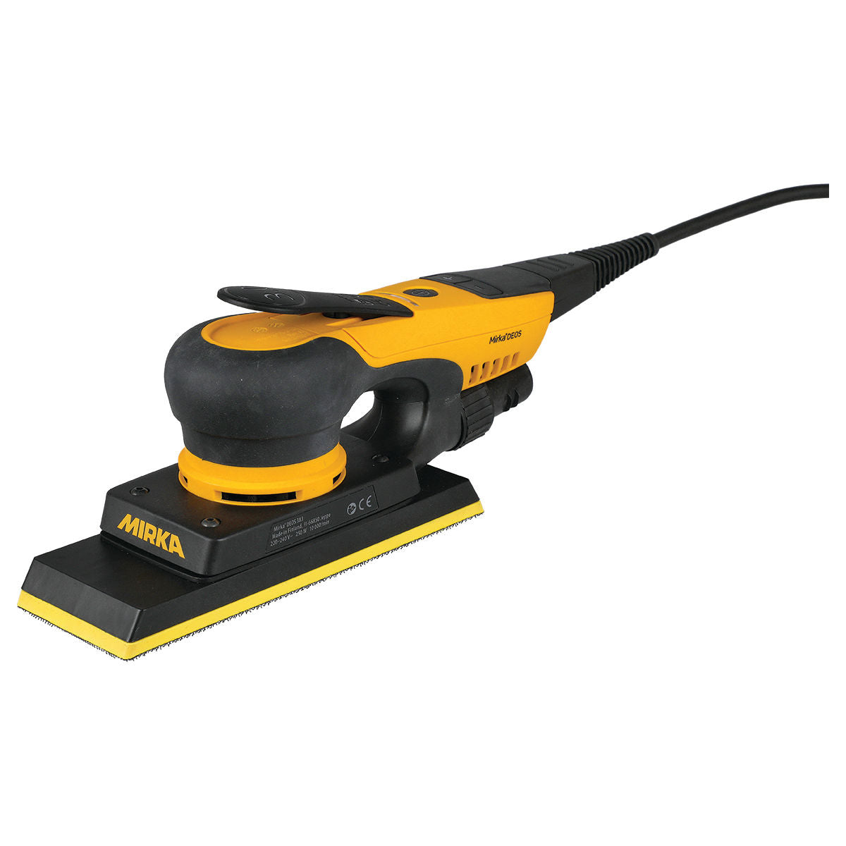 Mirka Deos 2.75" x 8" Electric Sander 383X CV - Side View | UnitedFinish.com