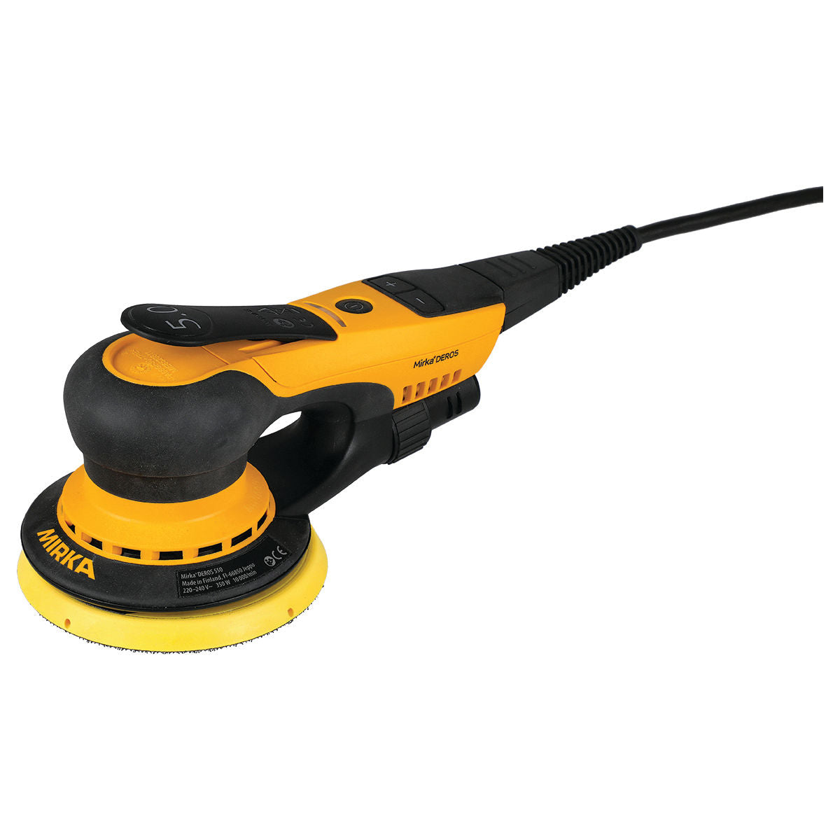 Mirka DEROS 5" Electric Sander 550CV - Side View | UnitedFinish.com
