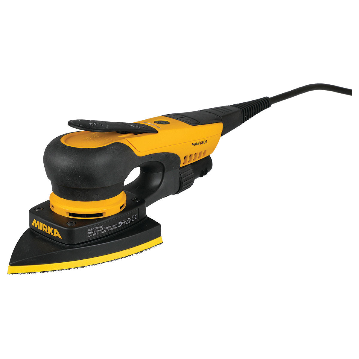 Mirka DEOS Delta 663XCV Sander - Side View | UnitedFinish.com