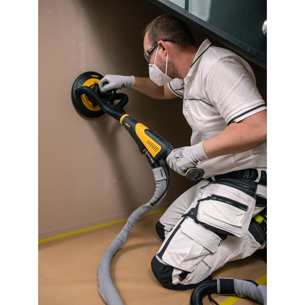 9" LEROS-S® 950XCV, 5mm orbit, vacuum-ready wall sander w/bag, MIW95021BAUS