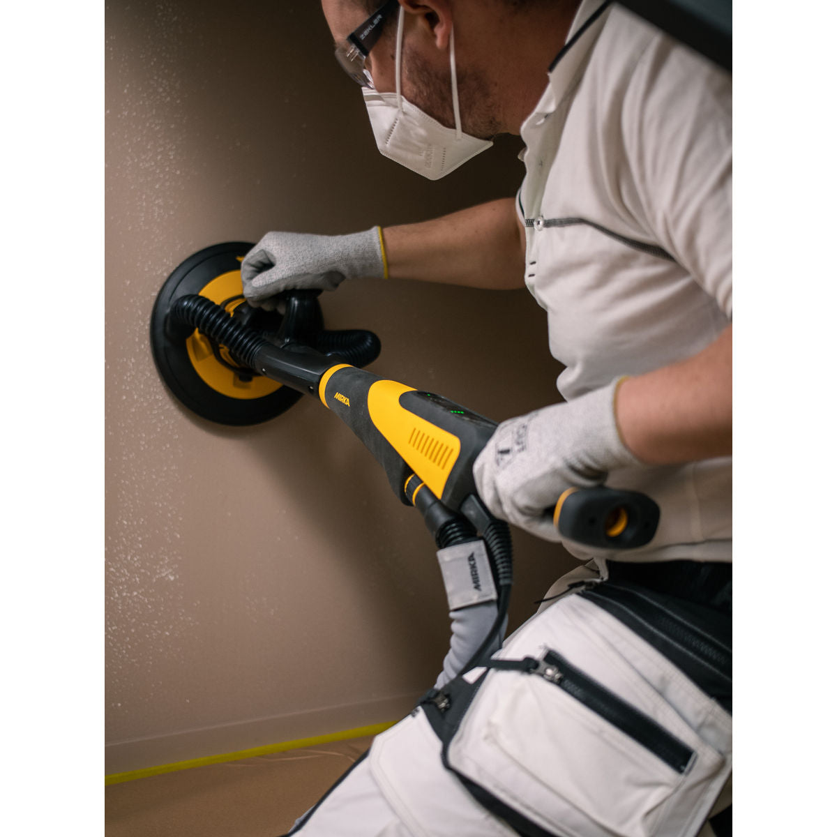 9" LEROS-S® 950XCV, 5mm orbit, vacuum-ready wall sander w/bag, MIW95021BAUS