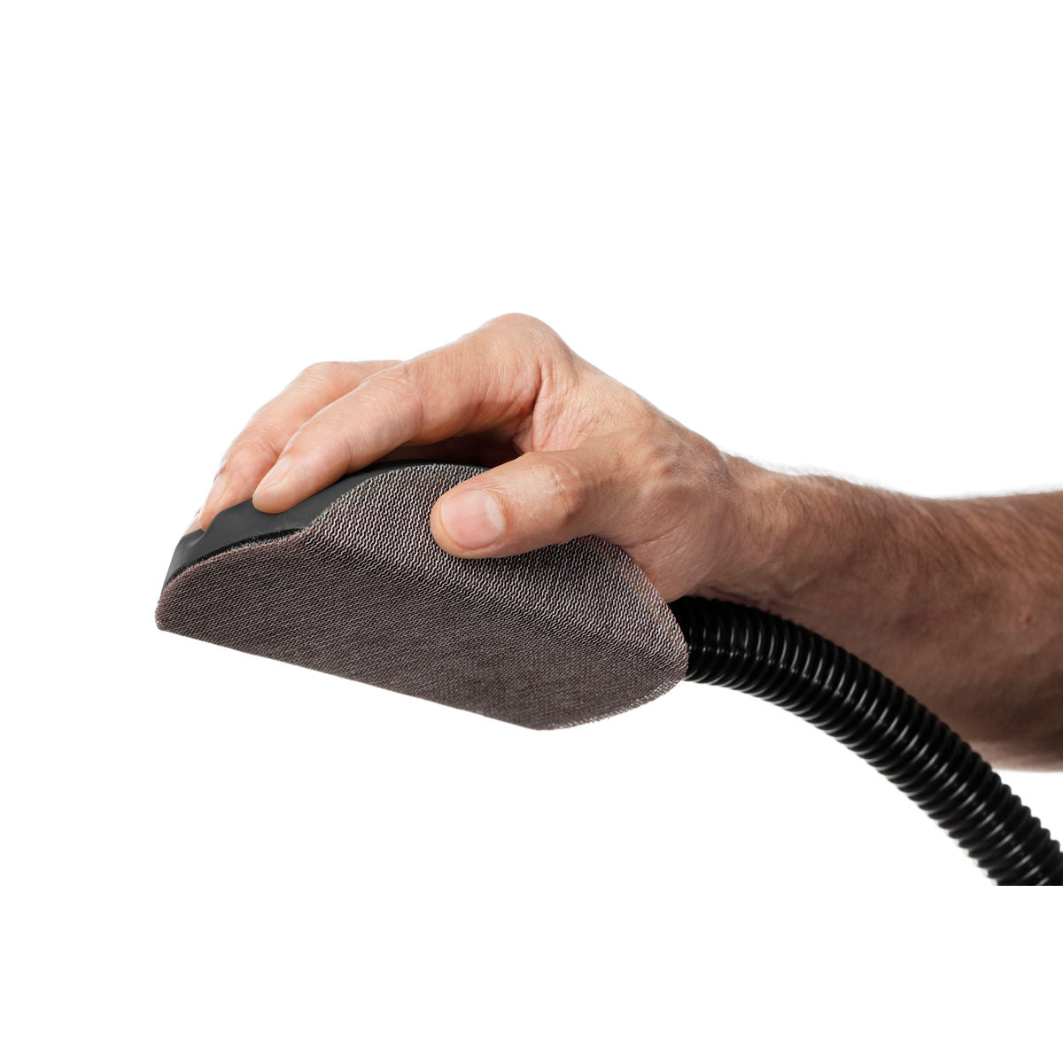 Mirka 6 Inch Roundy Dust-Free Vacuum Sanding Block - Side View | UnitedFinish.com
