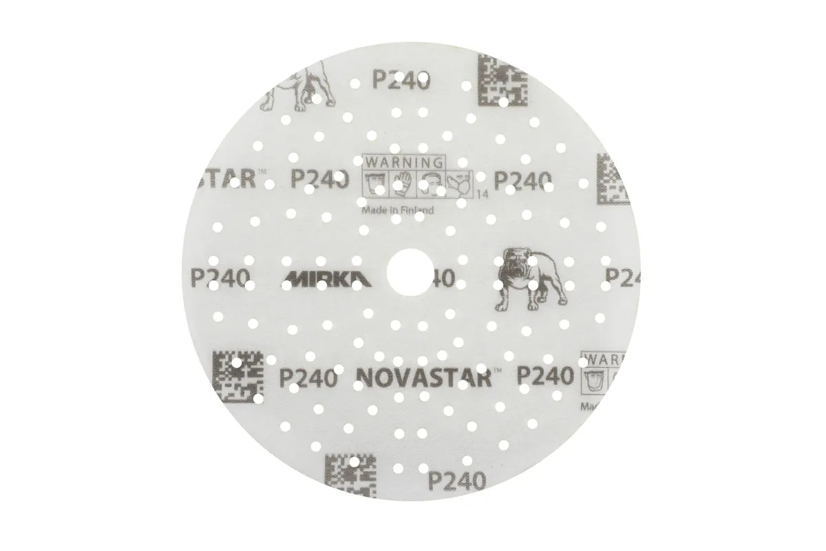 Mirka NOVASTAR 6 Inch Grip 121 Holes Sanding Discs - Grit Detail | UnitedFinish.com