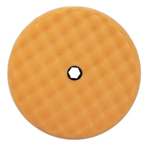 Mirka 8in Orange Foam Double Sided Cutting Waffle Buff Pad by Mirka | UnitedFinish.com