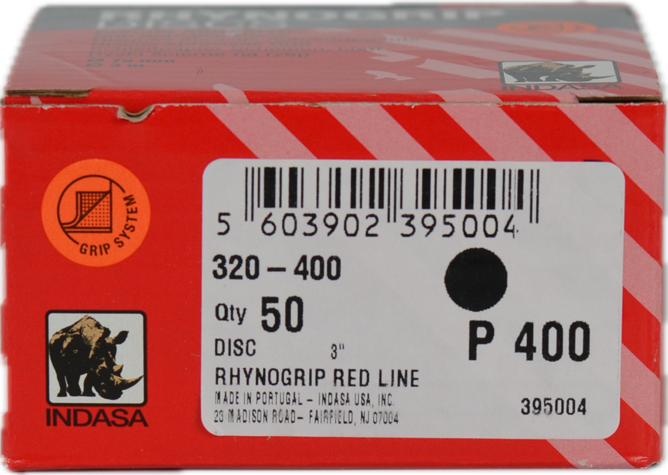 Indasa 3" Rhynogrip Redline Solid Sanding Discs, 320 Series