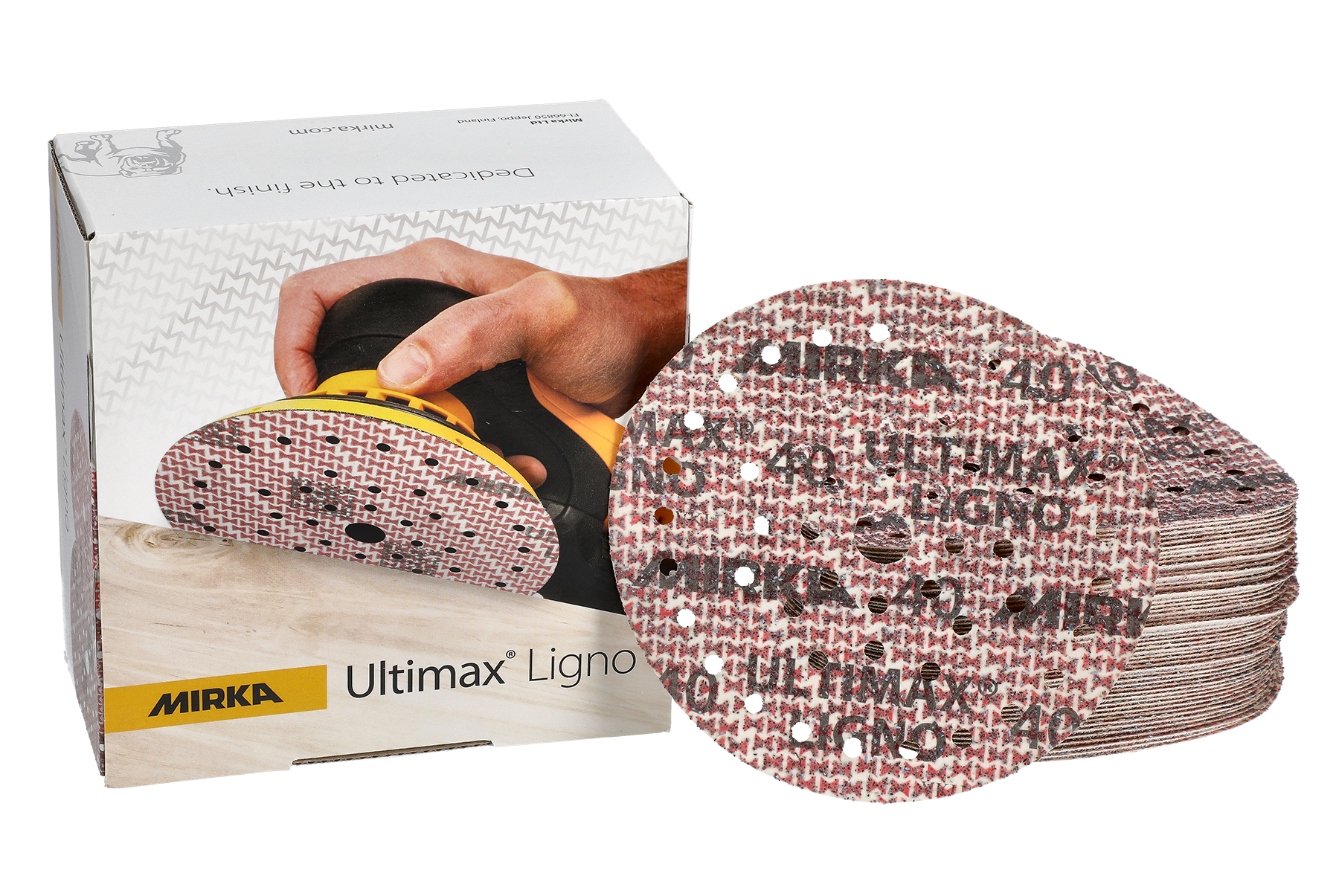 Mirka Ultimax Ligno 5in Grip Multifit Disc - Package | UnitedFinish.com