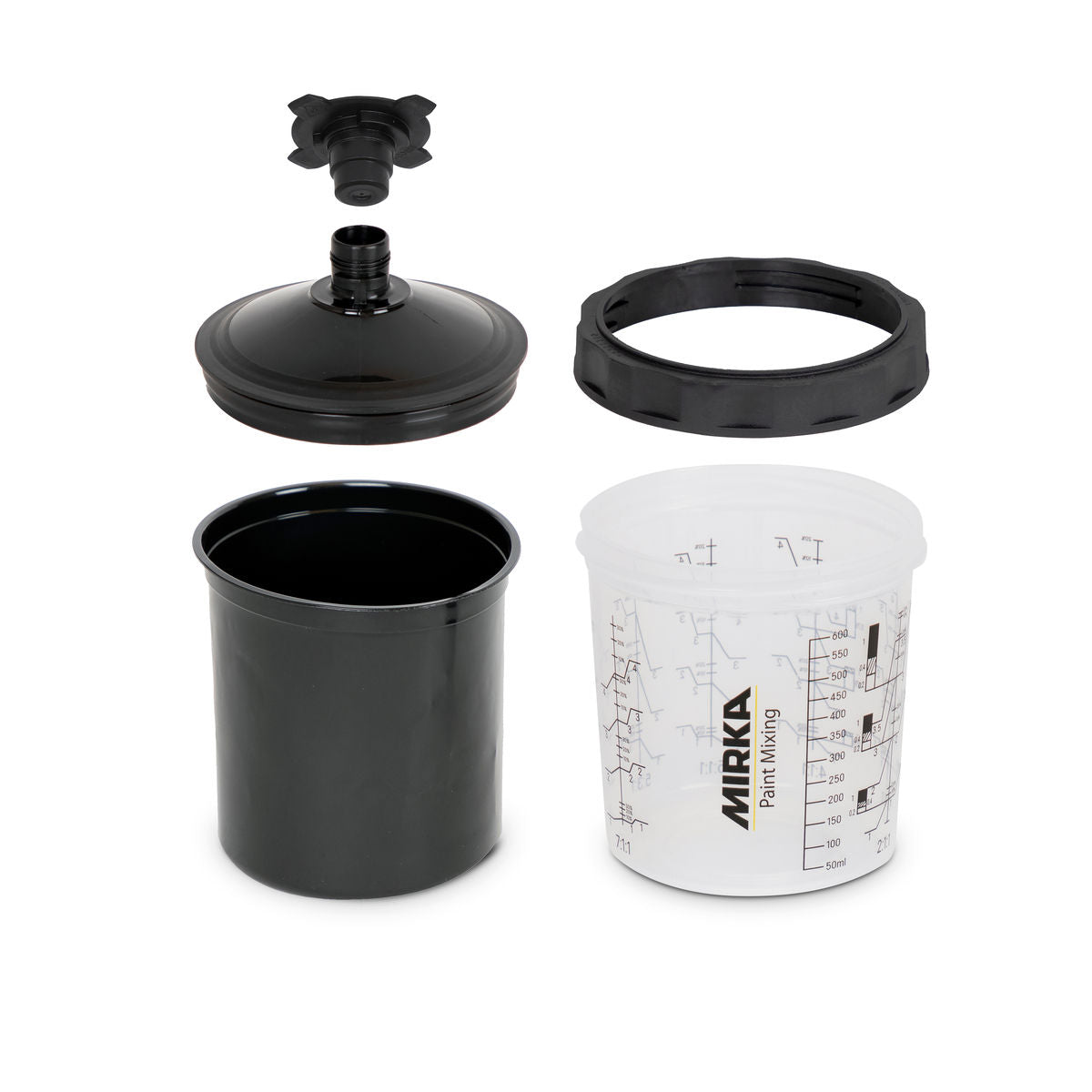 UV Resistant Paint Cup System with 125 Micron Filter Lid by Mirka | UnitedFinish.com