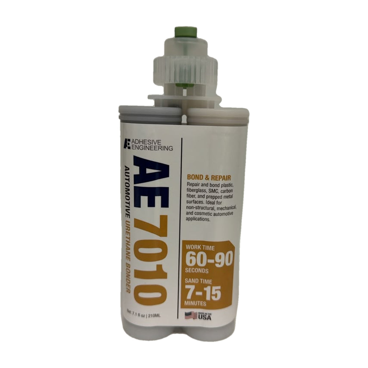 Adhesive Engineering AE 7010 Automotive Urethane Bonder – 210 mL Cartridge Kit with 3 Mixing Nozzles