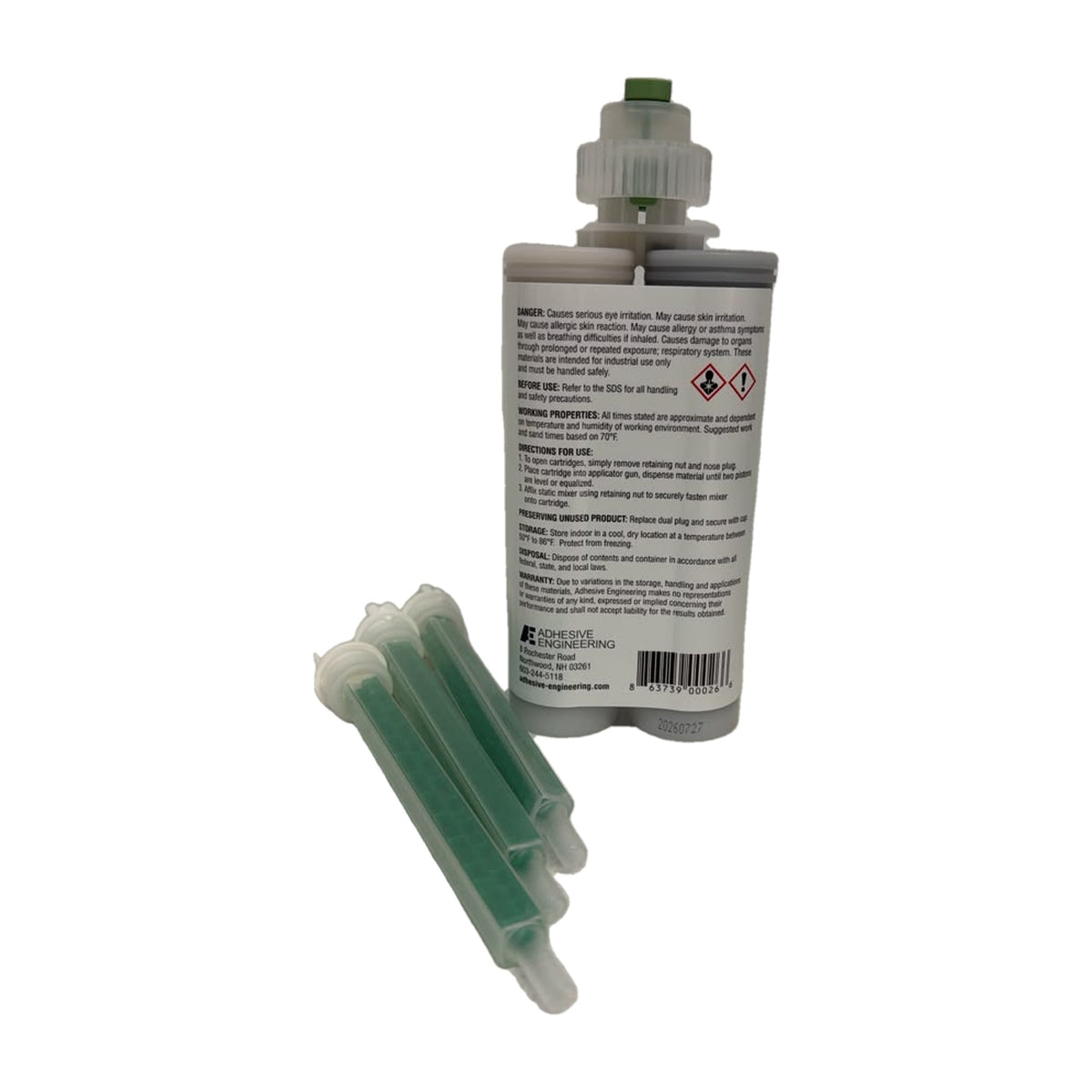 Adhesive Engineering AE 7010 Automotive Urethane Bonder – 210 mL Cartridge Kit with 3 Mixing Nozzles