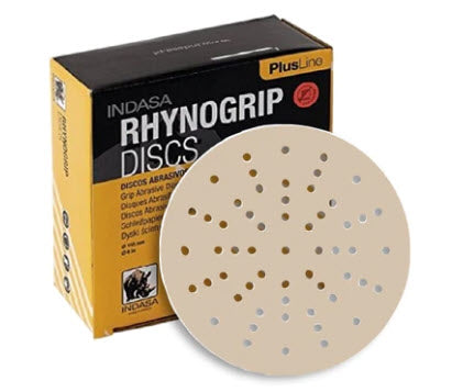 Indasa PlusLine Rhynogrip 6in Ultravent Multi-Hole Vacuum Sanding Discs 1066 Series by INDASA | UnitedFinish.com