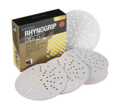 Indasa Rhynogrip 6" HT Line "ULTRAVENT" Multi-Hole Sanding Discs, 8660 Series