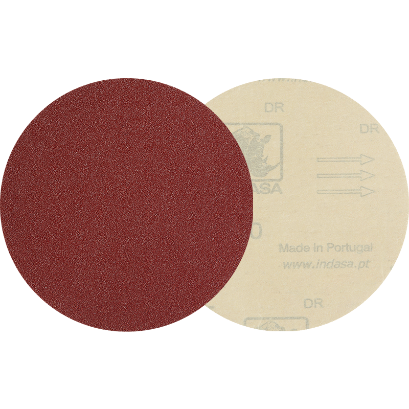 Indasa 5in Heavy Line PSA Discs 500-220E 500-320E - Side View | UnitedFinish.com