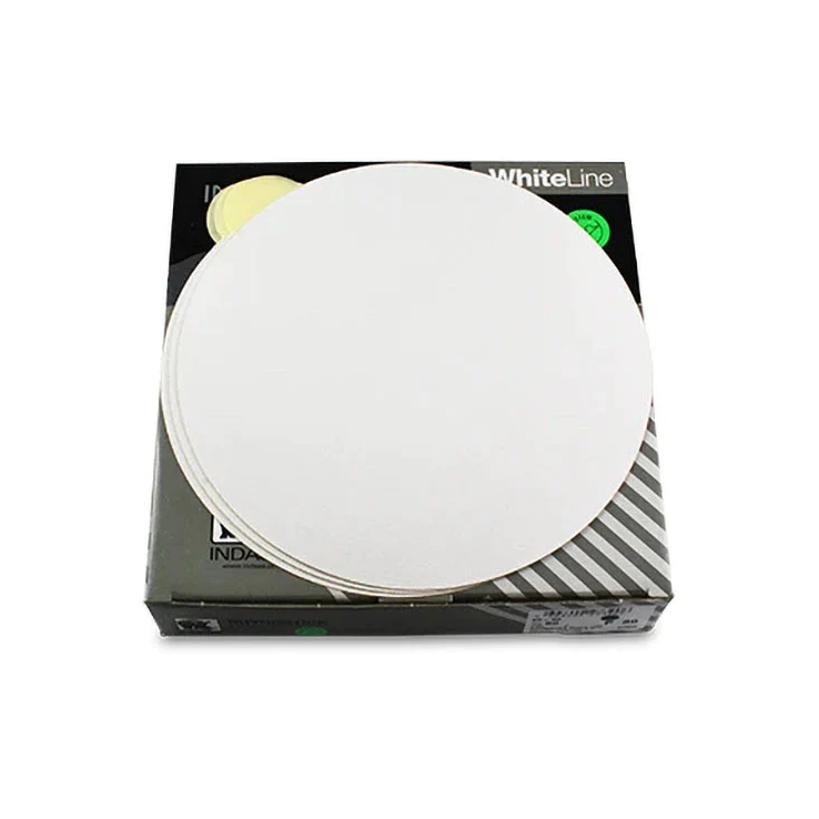 Indasa 8in Rhynostick Whiteline PSA Discs 82 Series - In Use | UnitedFinish.com
