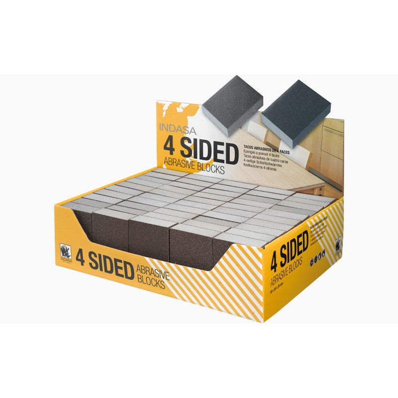 Indasa Four Sided Hand Sanding Foam Sponge Block 3200B by INDASA | UnitedFinish.com