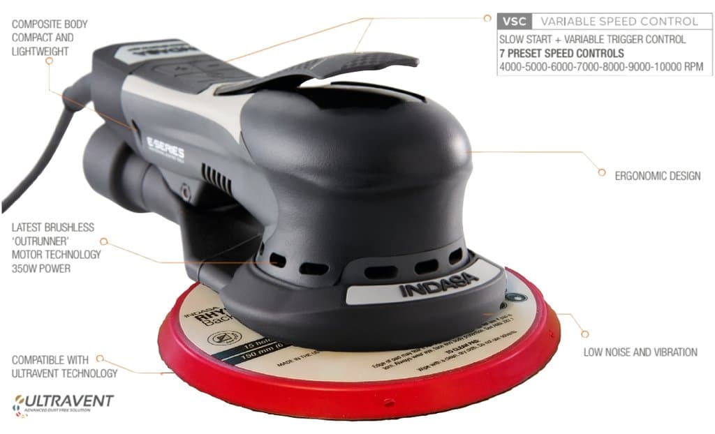 Indasa Electric 6in Sander 579541 - Pad Detail | UnitedFinish.com