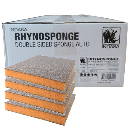 Indasa Rhyno Double Sided Sanding Sponge Medium - Angle View | UnitedFinish.com