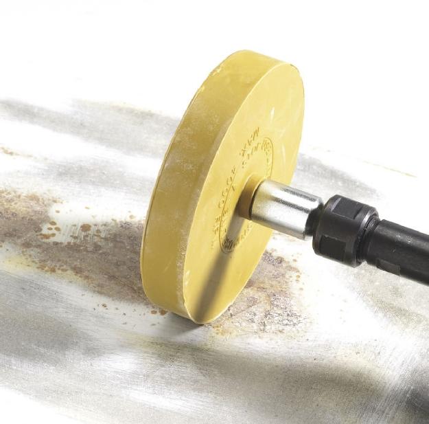 Indasa Eraser Wheel Kit 8100 - In Use | UnitedFinish.com