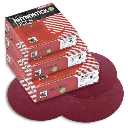Indasa 8in Rhynostick Heavy Line PSA Discs 800-E Series - Side View | UnitedFinish.com