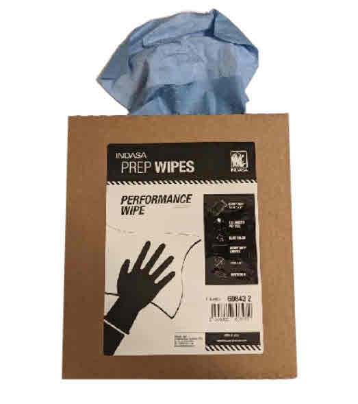 Indasa Prep Wipes Blue 608432 - Side View | UnitedFinish.com