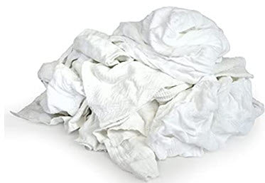 New White Knit Shop Rags 50LB Box | UnitedFinish.com