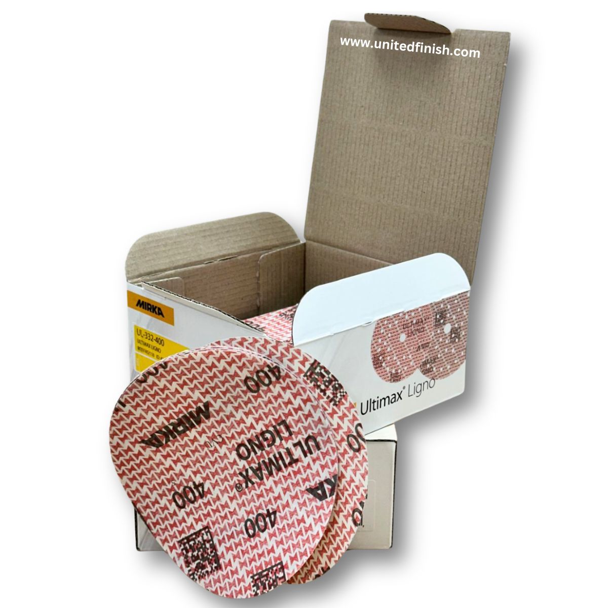 Mirka Ultimax Ligno 6in PSA Sanding Disc - Package | UnitedFinish.com