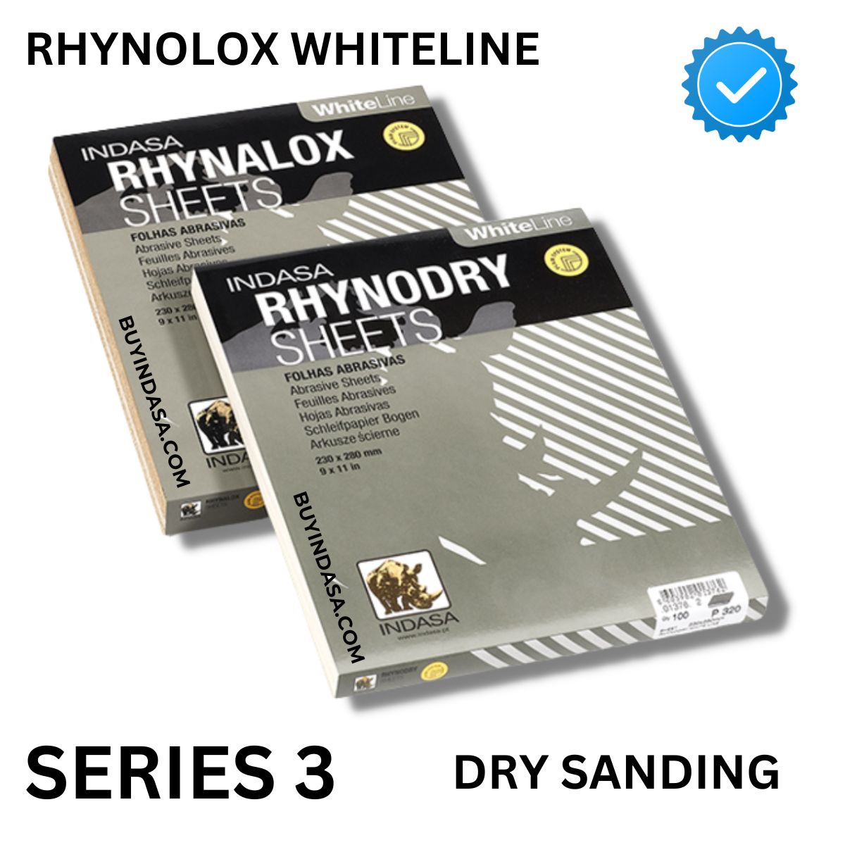 Rhynolox WhiteLine Sanding Sheets, Series 3