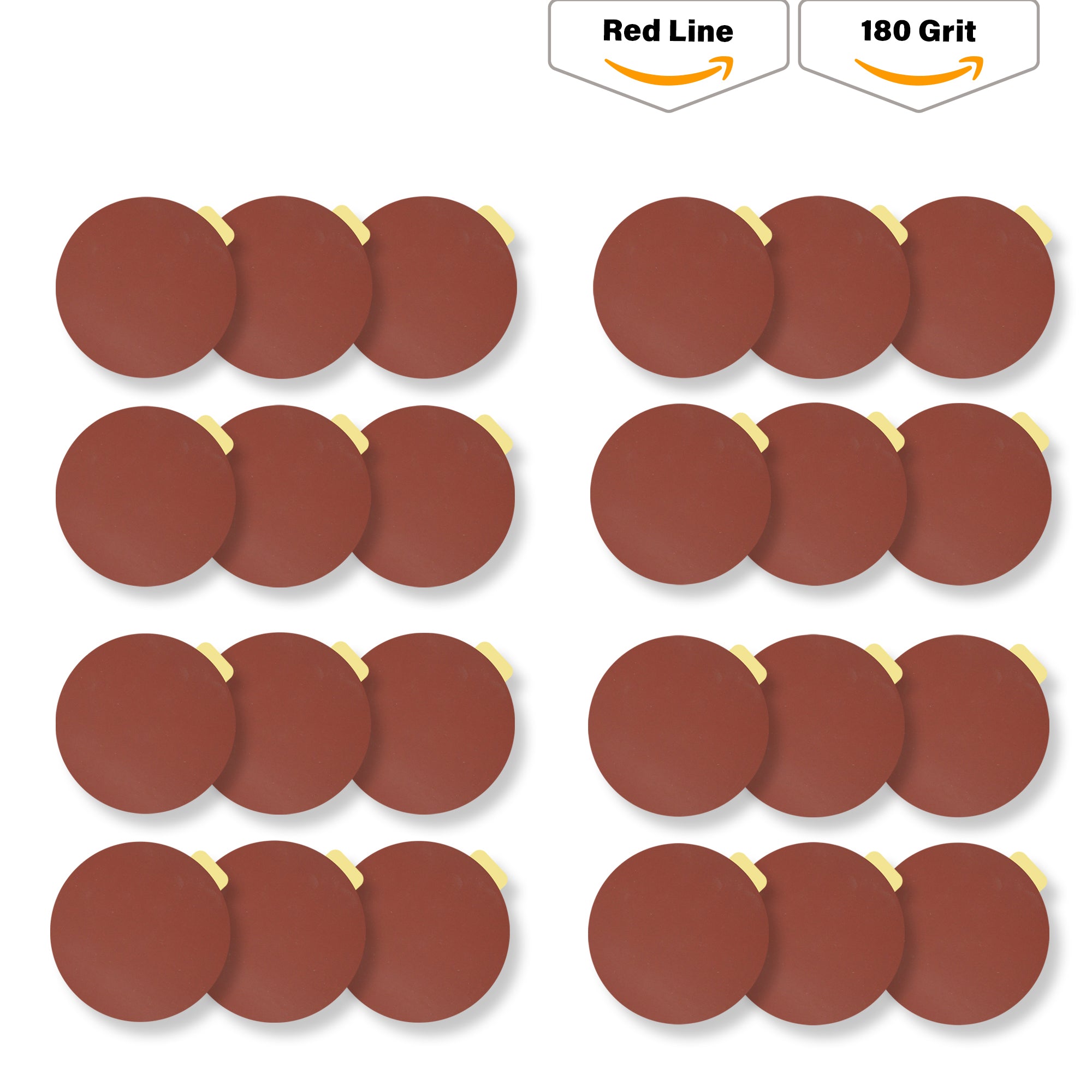 Indasa 5" Rhynostick Redline PSA  Solid Sanding Disc, 500 Series