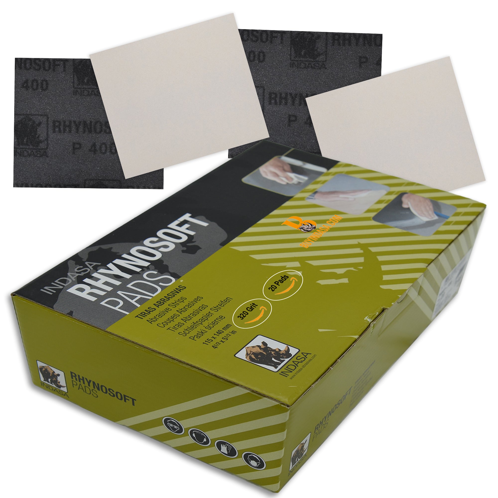 Indasa Rhynosoft Foam Sanding Pads, 3600P Series