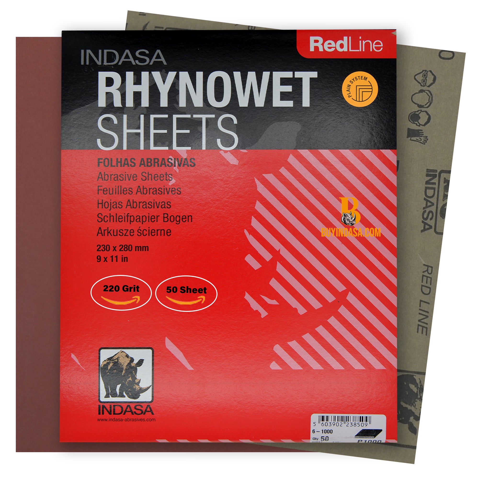 Indasa RedLine Rhynowet Wet/Dry Sanding Sheets - Spec Sheet | UnitedFinish.com