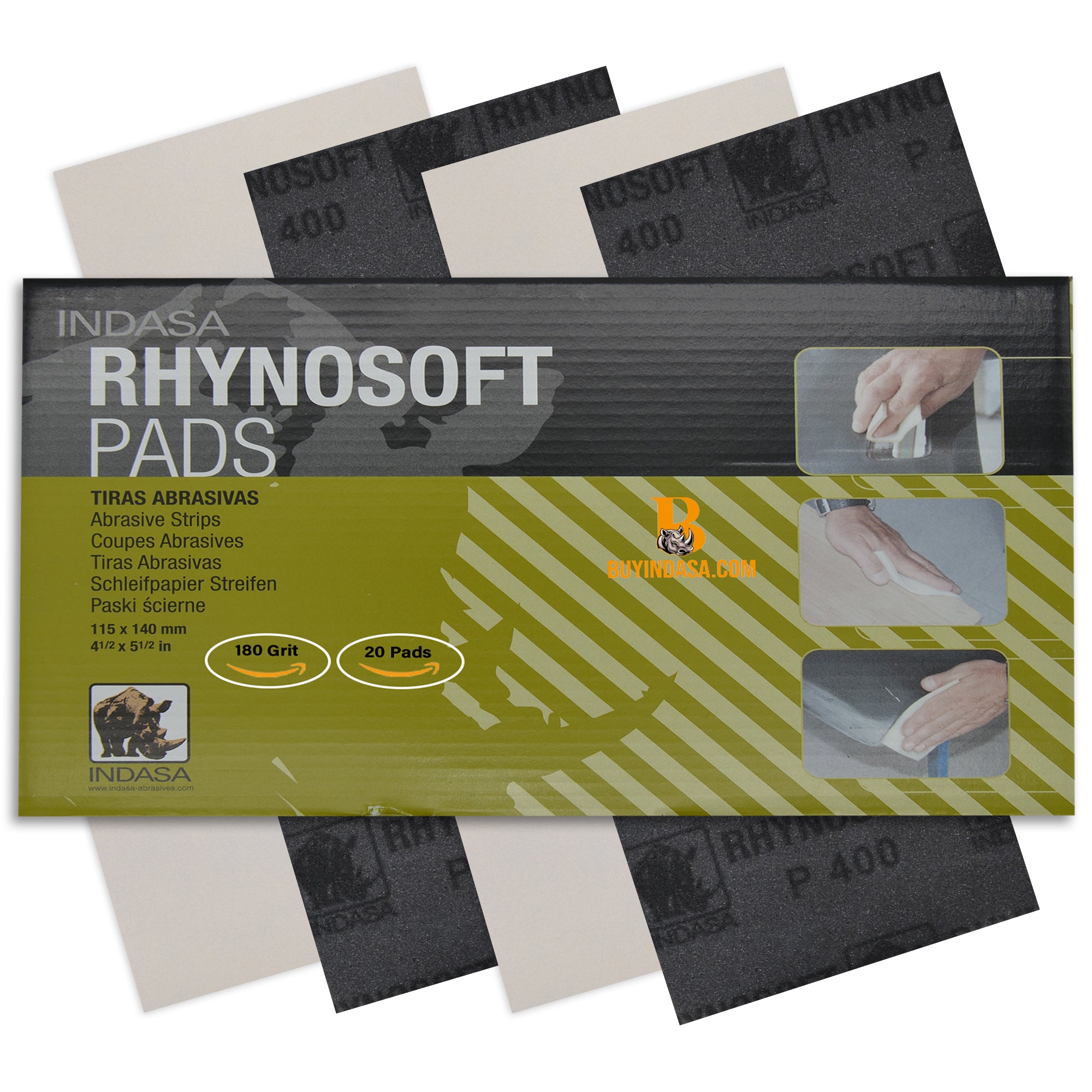 Indasa Rhynosoft Foam Sanding Pads 3600P - Spec Sheet | UnitedFinish.com