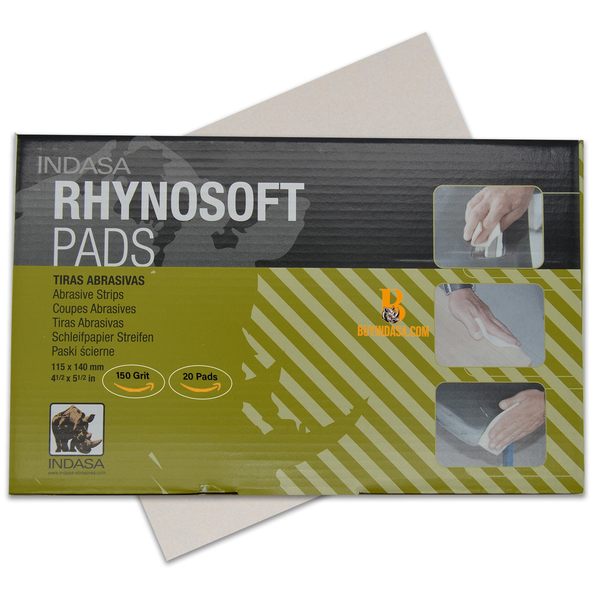 Indasa Rhynosoft Foam Sanding Pads 3600P - Application | UnitedFinish.com